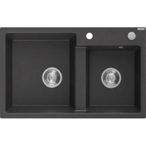 Tomas Kjøkkenvask 2 Kummer 800x500 Mm Svart/grå - 6516802000-76