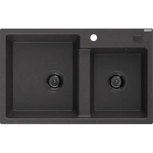 Tomas Kjøkkenvask 2 Kummer 800x500 Mm Svart/grå 6516802000-76-b