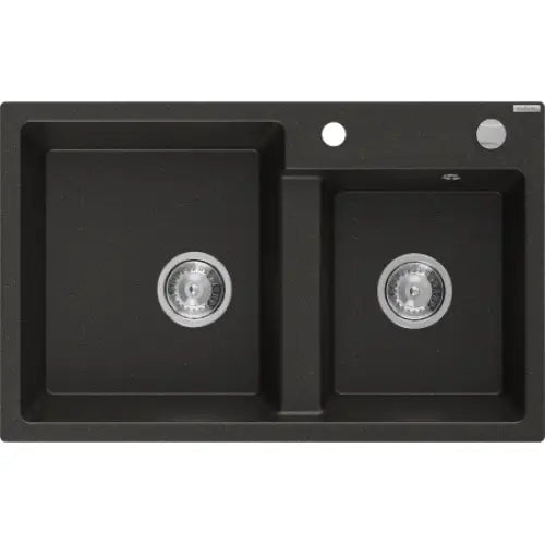 Tomas Kjøkkenvask 2 Kummer 800x500 Mm Svart/gull - 6516802000-75