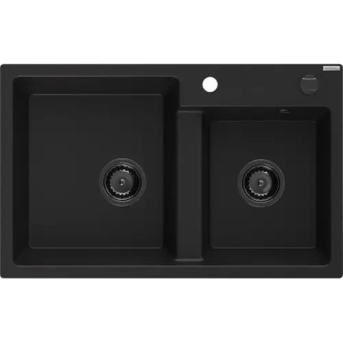 Tomas Kjøkkenvask 2 Kummer 800x500 Mm Svart 6516802000-77-b
