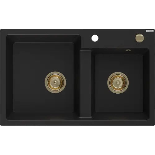 Tomas Kjøkkenvask 2 Kummer 800x500 Mm Svart - 6516802000-77-g