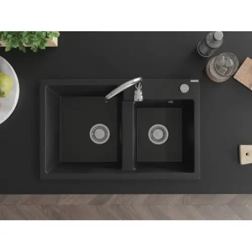 Tomas Kjøkkenvask 2 Kummer 800x500 Mm Svart - 6516802000-77