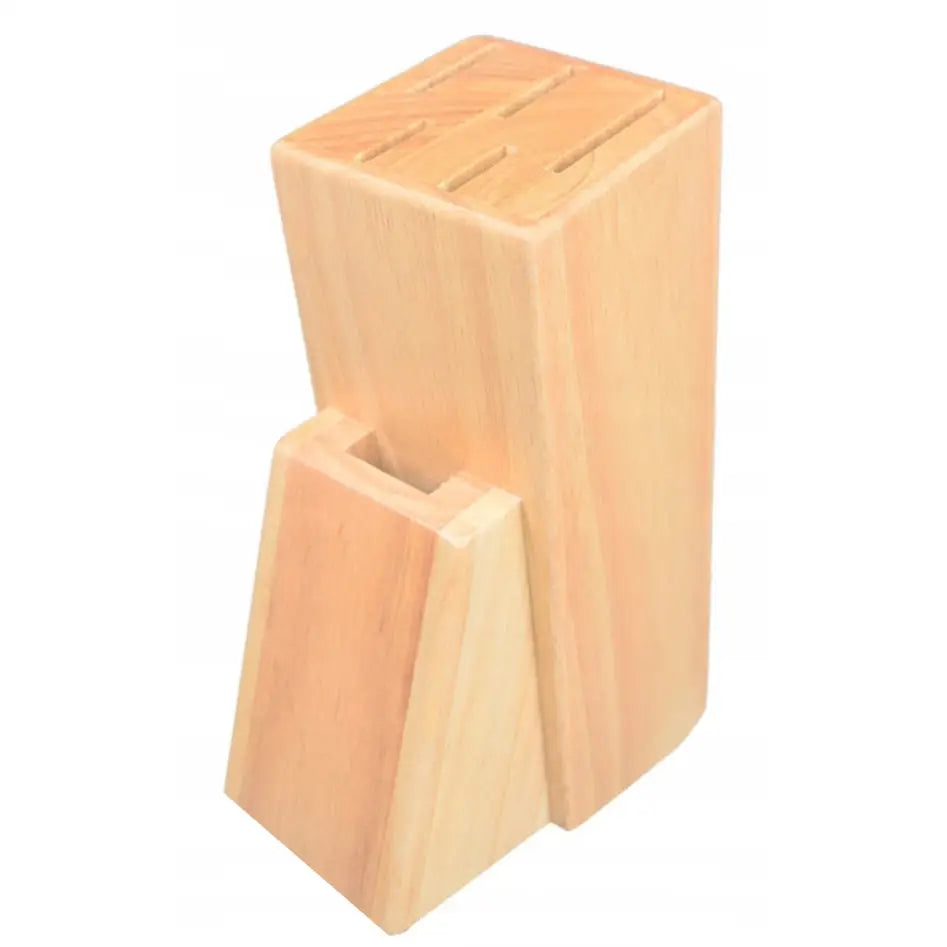 Treknivblokk 25 cm, skråvisning som viser flere knivspor på toppen og et åpent rom foran uten innhold.