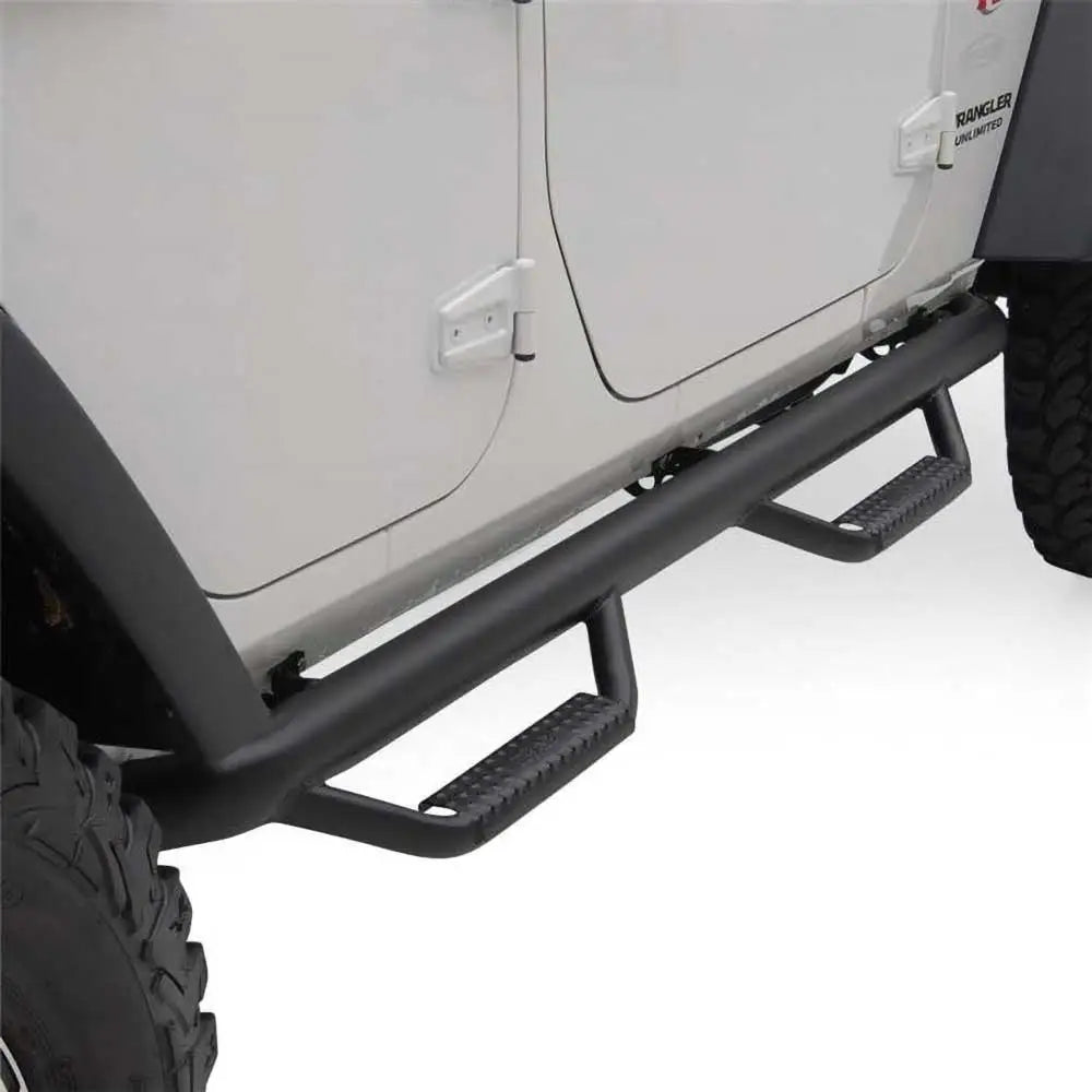 Trinnbrett til Jeep Wrangler Jk 4 d 07-18 Svart Smittybilt Nerf Steps