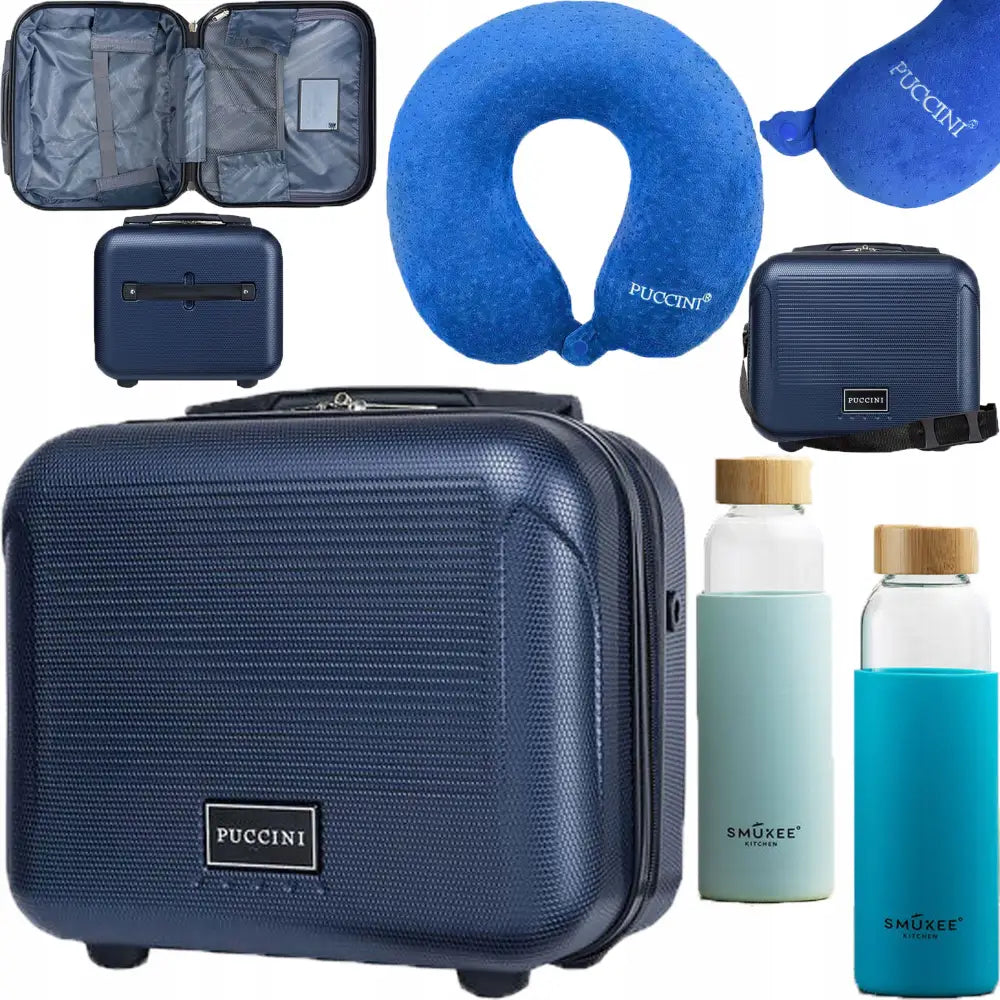 Turistsett 3-i-1 Puccini Koffert + Pute Blå
