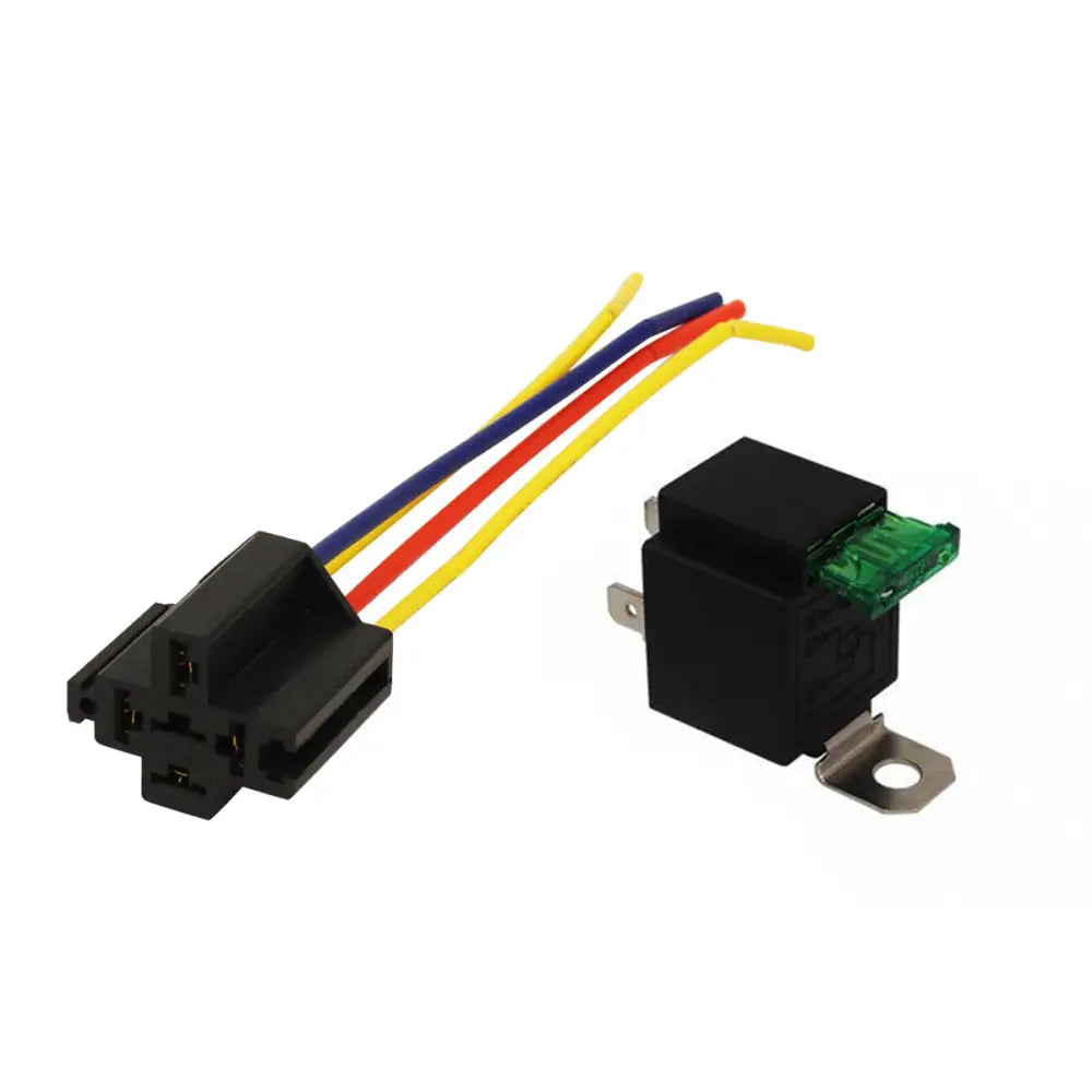 Universell Relay 30a med Sokkel og Sikring