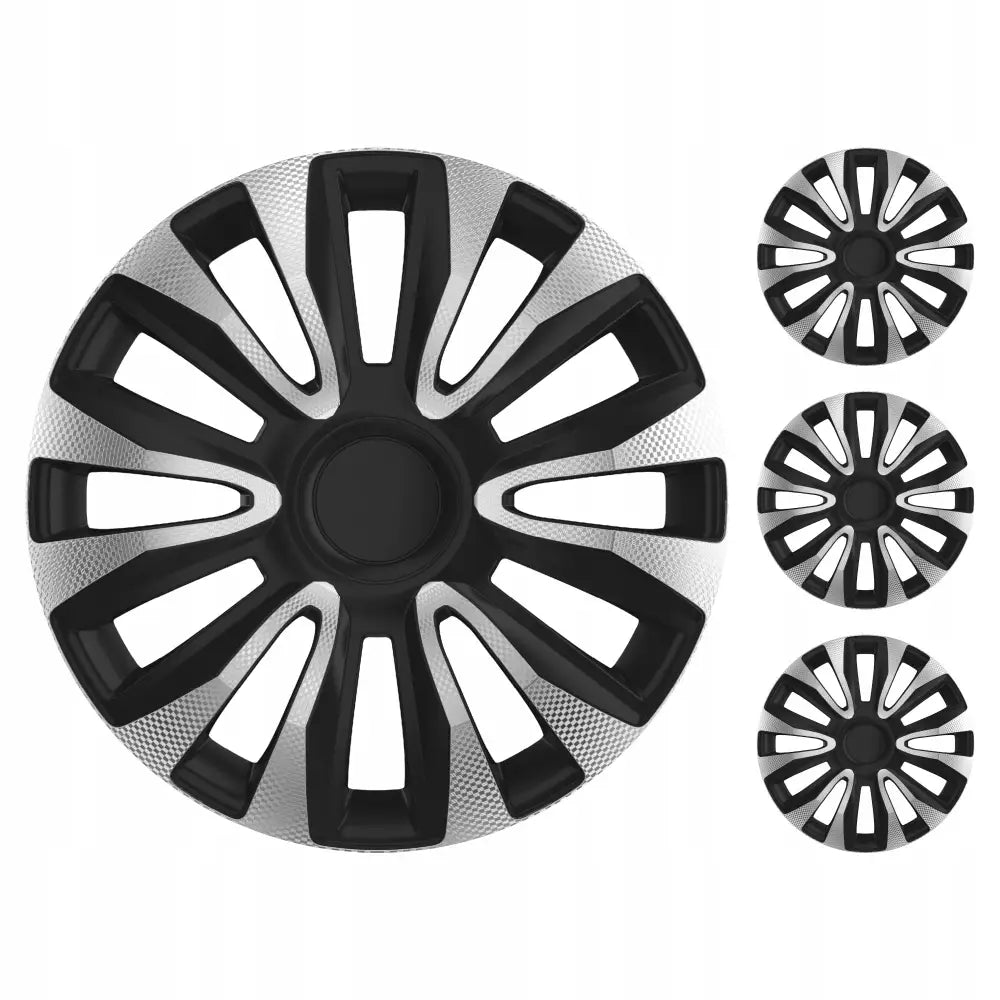 Universelle Hjulkapsler Avalon Carbon Silver Black 13’’