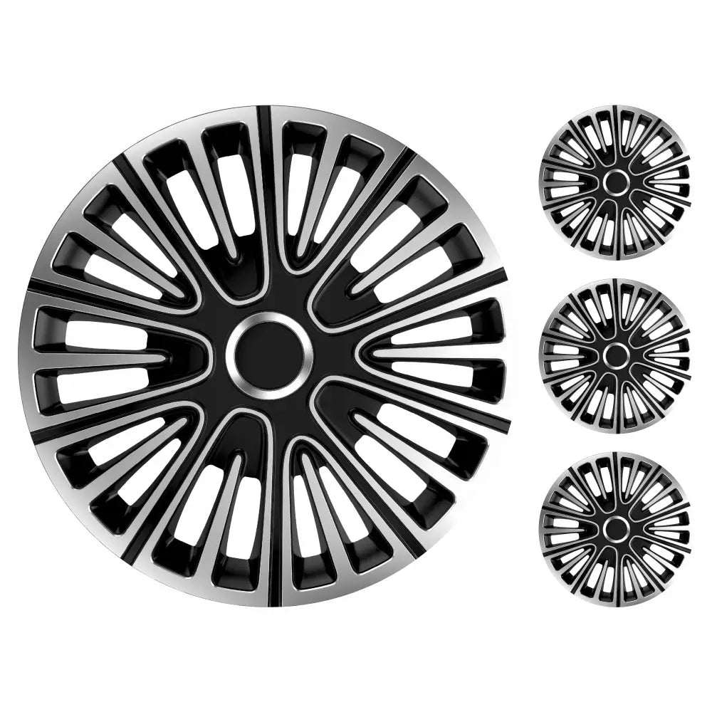 Universelle Hjulkapsler Motion Silver Black 15’’