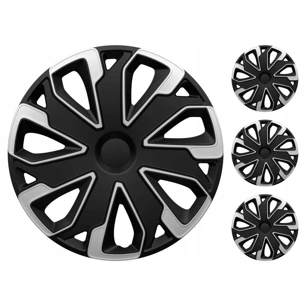 Universelle Hjulkapsler Ultimo Silver Black 13’’