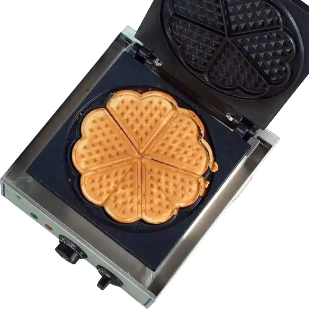 Vaffeljern med Teflonbelegg for Runde Hjerteformede Vafler ø21cm.