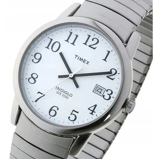 Vakker Elegant Dameklokke Timex med Datoindikator og Indiglo