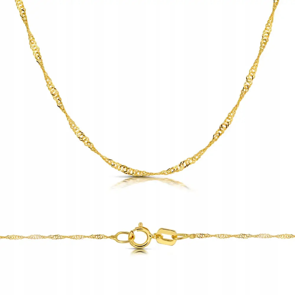 Gullsmykke Halskjede Twistet Singapore 50 Cm