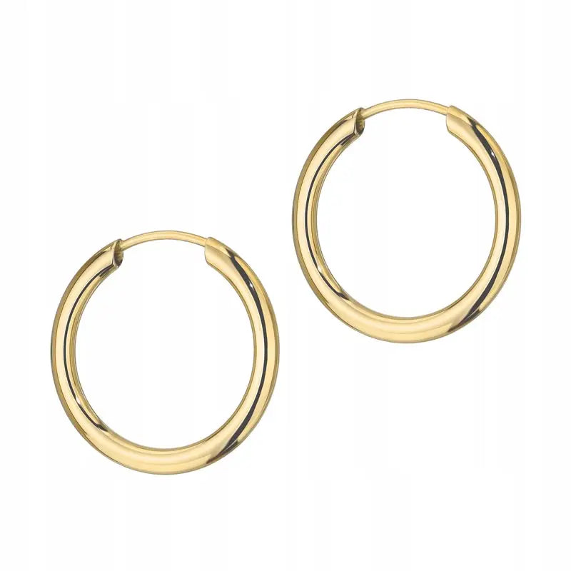 Øredobber Gull Sirkler 15mm 333 Hoops Kreoler 8k
