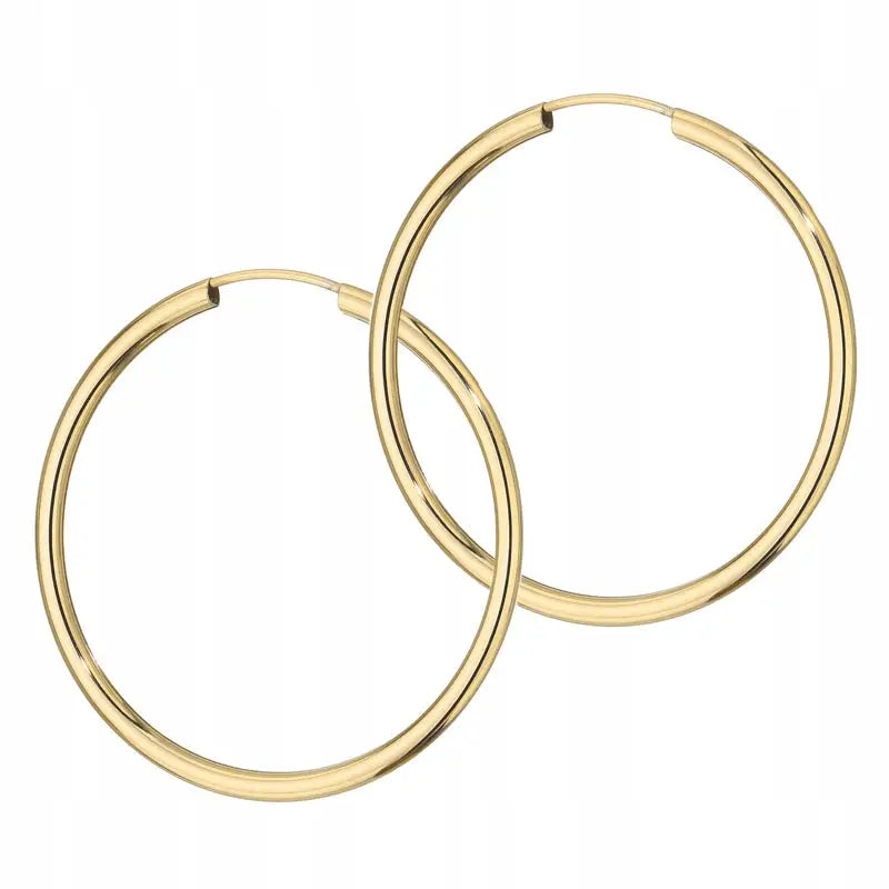 Øredobber Gull Sirkler 30mm 333 Hoops Creole 8k
