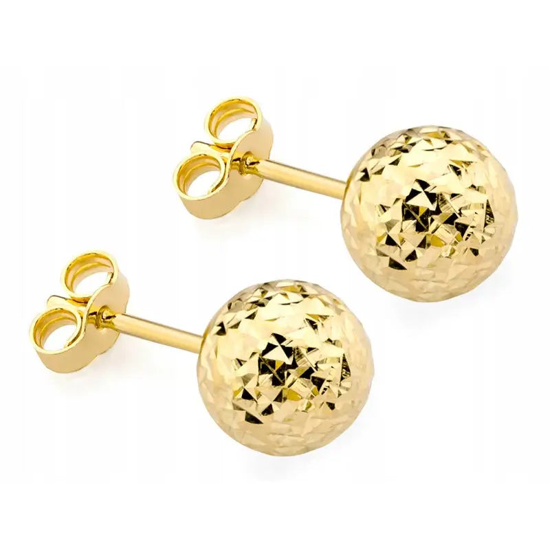 Øredobber Gull 14k Kuler 7mm Stift i Elegant Design