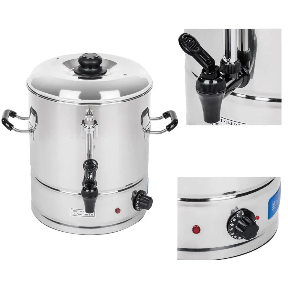 Vannkoker 20l i Rustfritt Stål til Oppvarming av Vann eller Gløgg