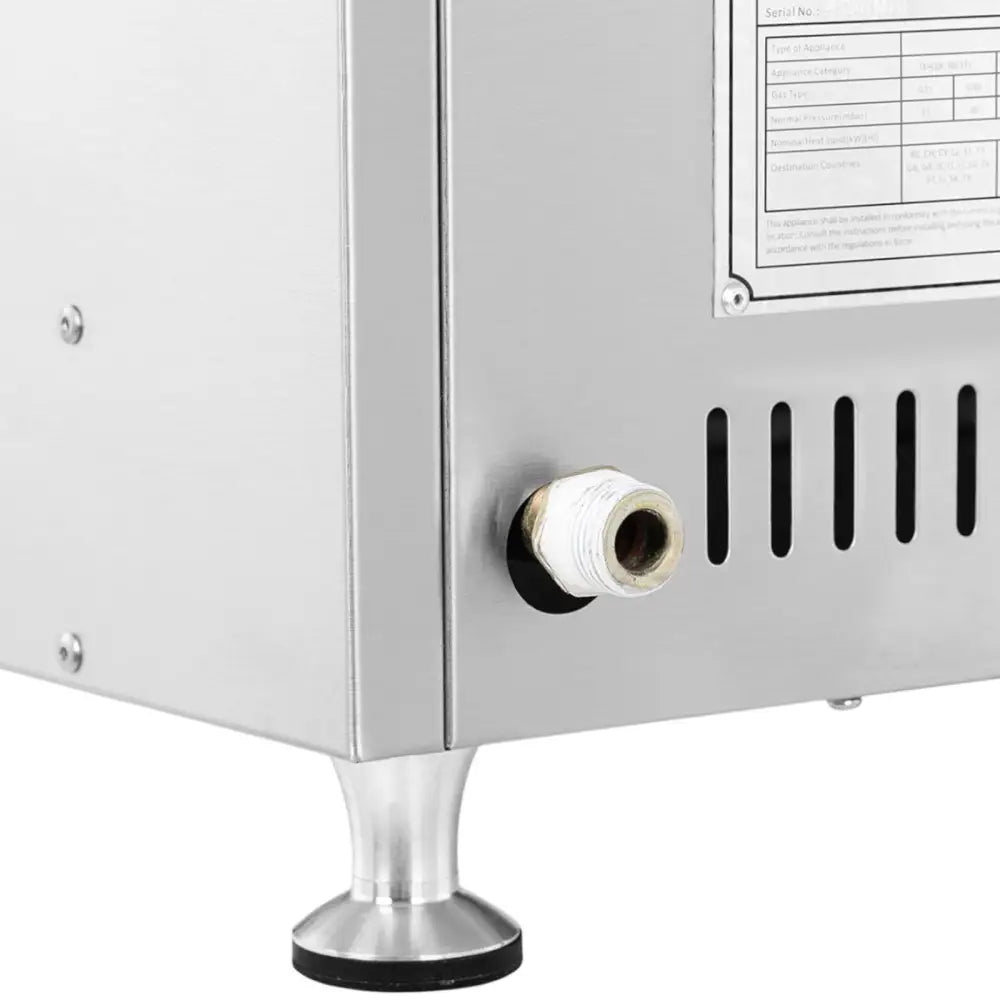 Vannoppvarmer med Gass 0,02 Bar 3300 w 3x Gn 1/3 2x Gn 1/2