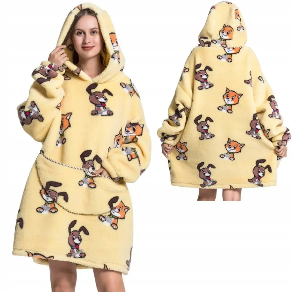 Varm 2-i-1 Oversized Blusejakke Tykk Xxl Pelsjakke