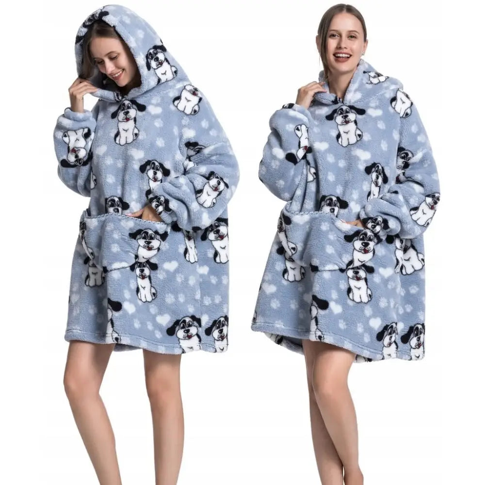 Varm 2-i-1 Oversized Genser i Fuskepels Xxl