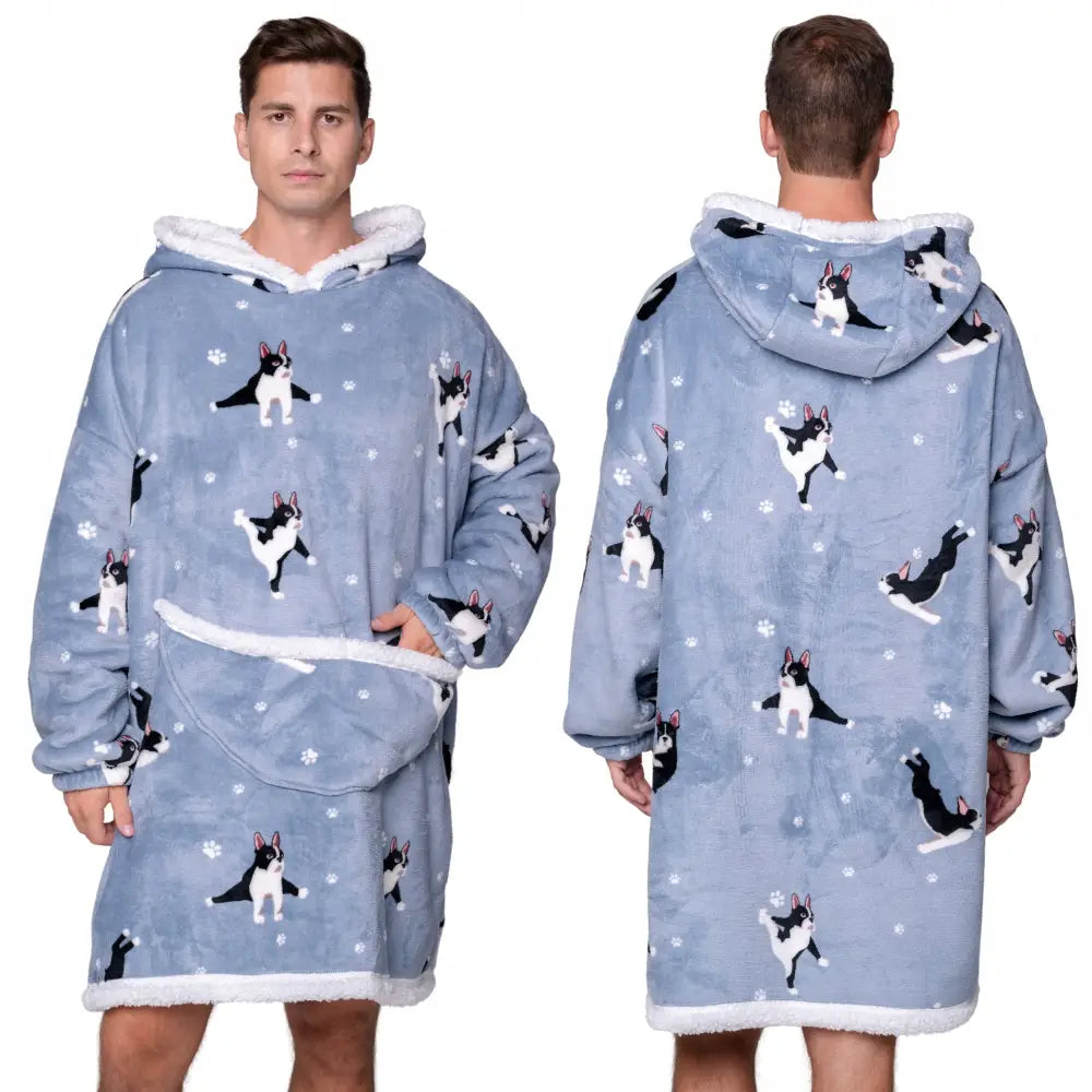 Varm 2-i-1 Oversized Hettegenser Kosepledd Tykk Xxl Paljett Kosegenser med Hette