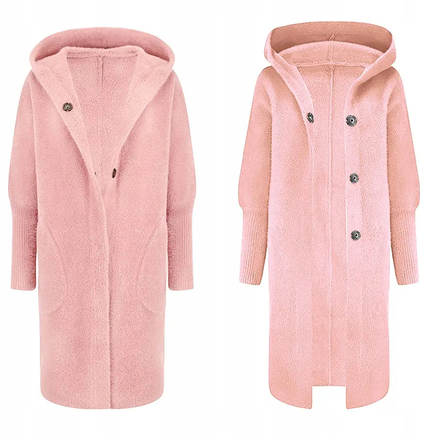 Varm Alpakka Overtrekksfrakk Jakke Ull Farger - Flerfarget