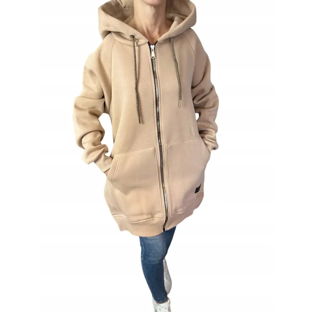 Varm Hettegenser for Kvinner i Beige - Polsk Produkt