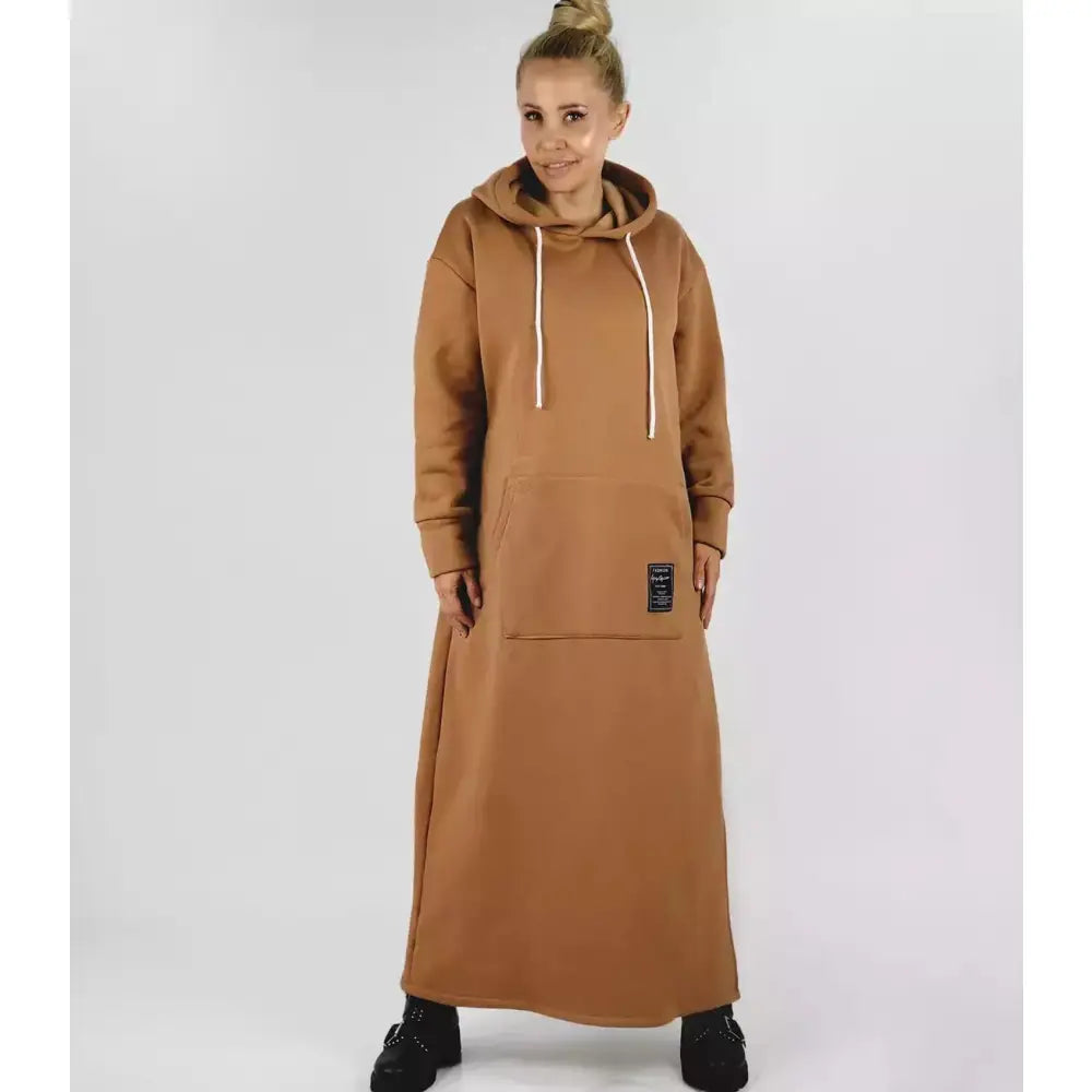 Varm Hettegenser Oversized Kjole i Bomull for Damer Unisize