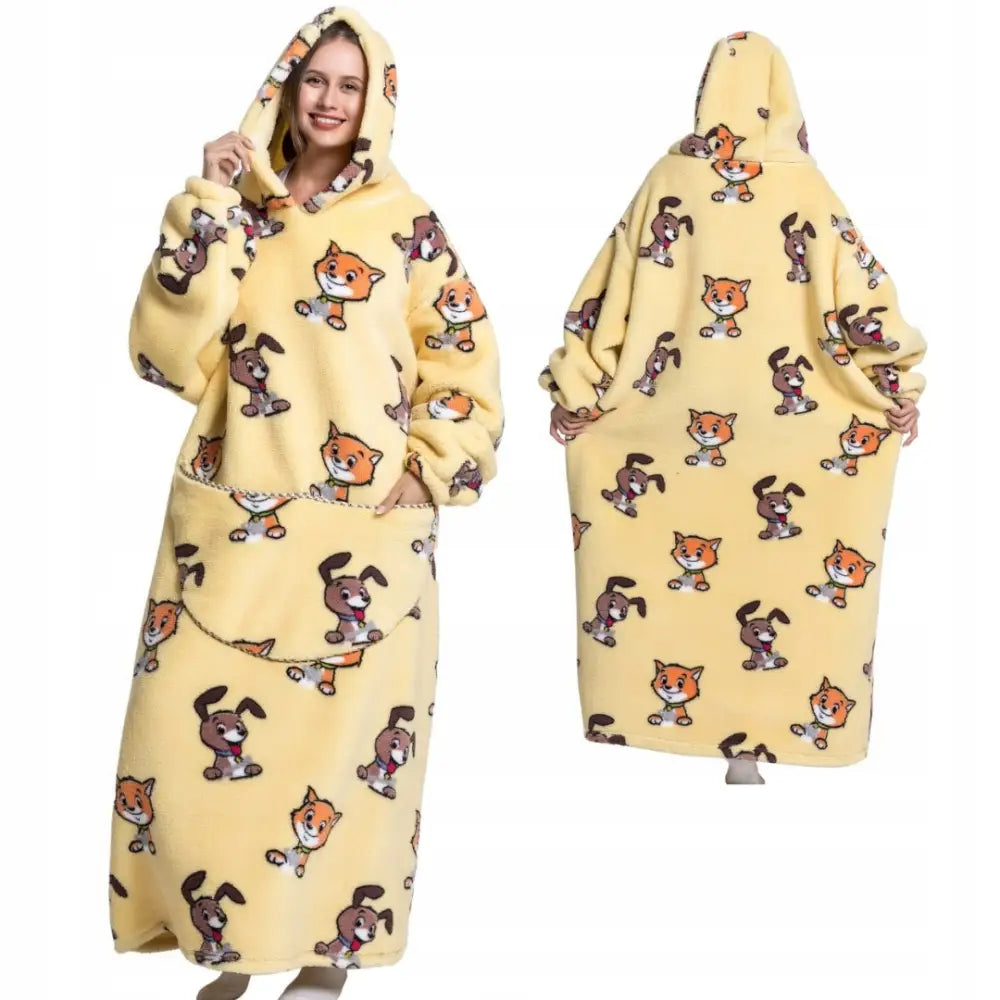 Varm Hettegenser Pledd Oversize 2-i-1 Xxl Pleddgenser