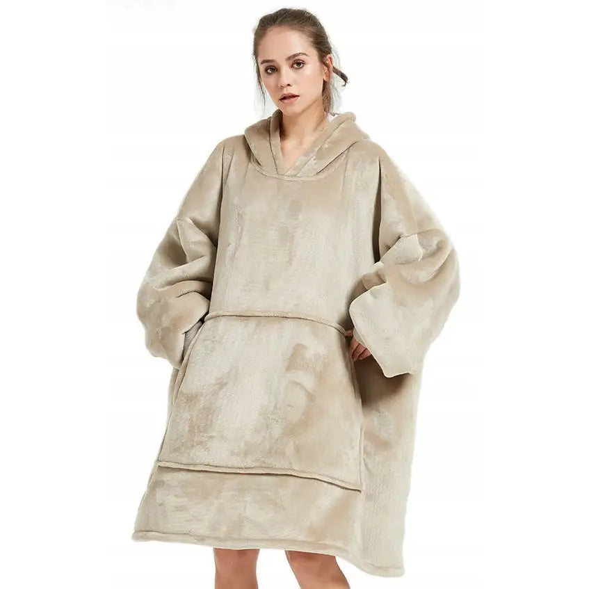 Varm Koc Kocobluza Oversize 2-i-1-bluse Khaki