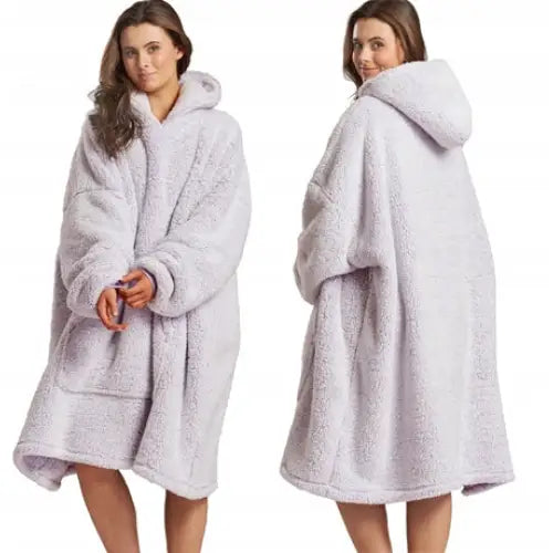 Varm Teppe-hettegenser 2-i-1 Xxl Oversize Tykk Teppejakke