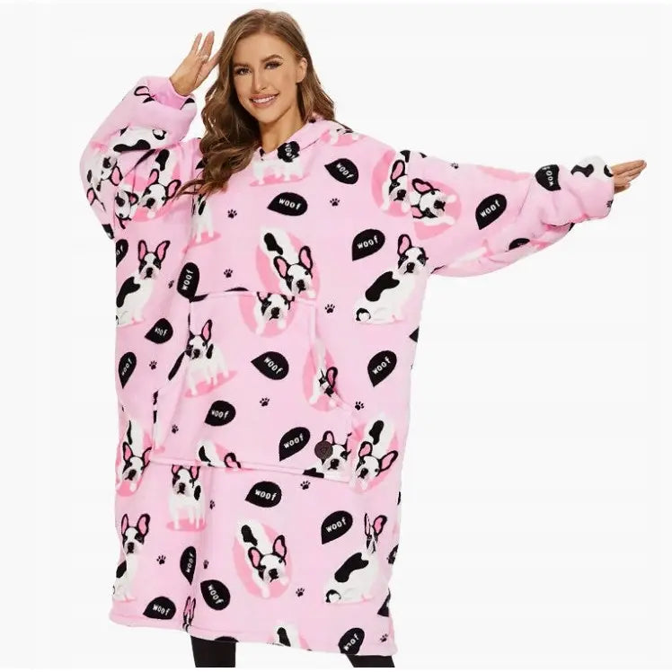 Varm Xxl-størrelse Tykk Flispledd Genser med Gratis Tilbehør