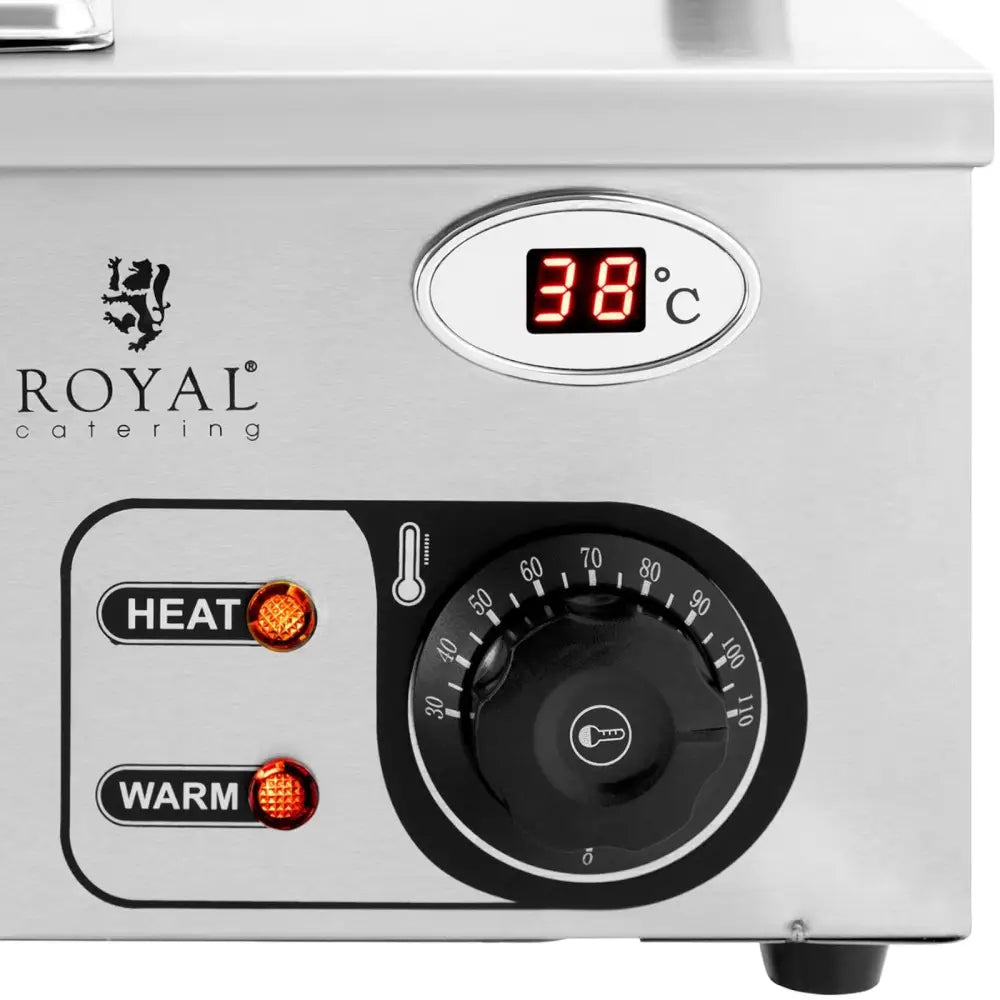 Varmeholdende Matvogn med Varmelampe 5 x Gn 1/2 2000 w