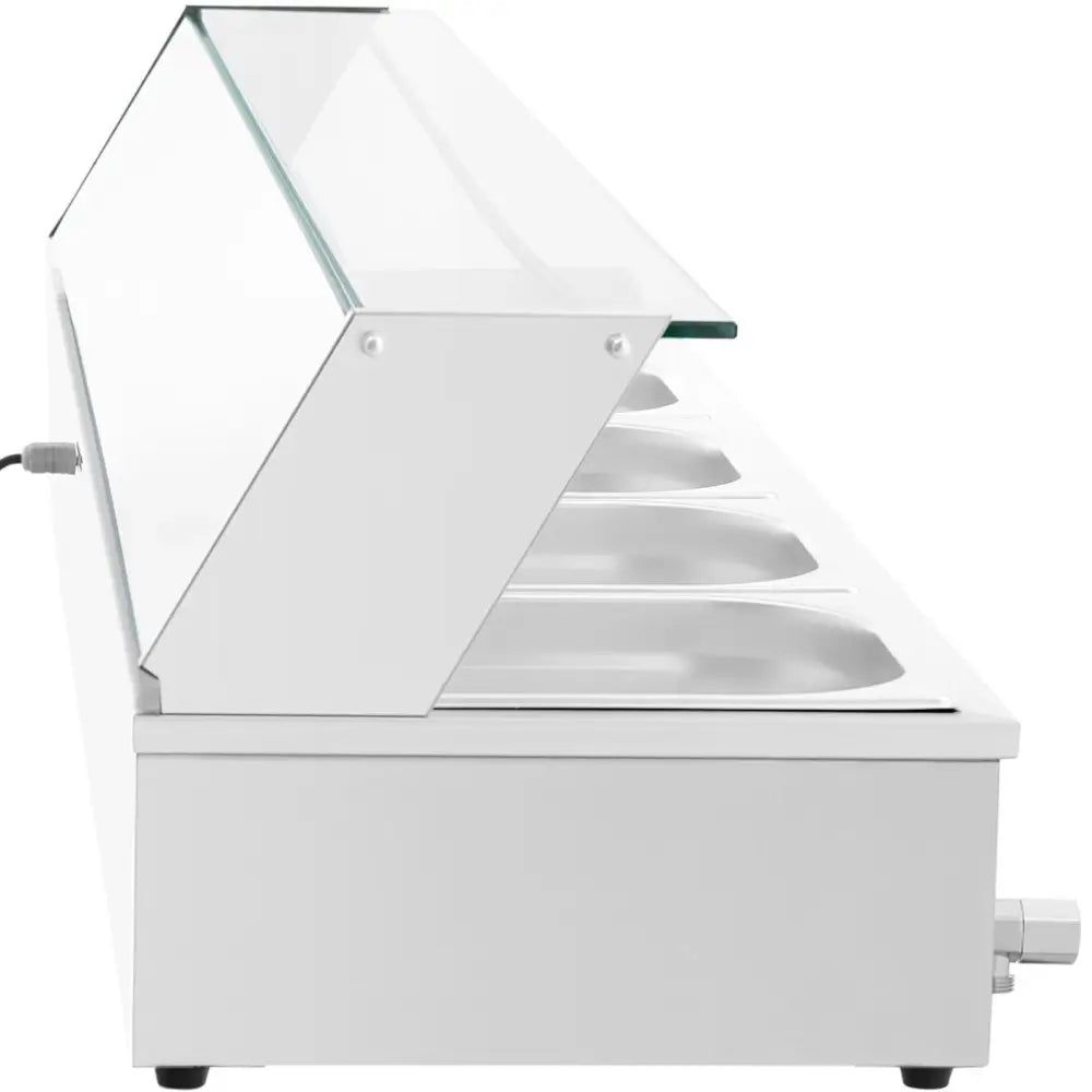 Varmeholdende Matvogn med Varmelampe 5 x Gn 1/2 2000 w