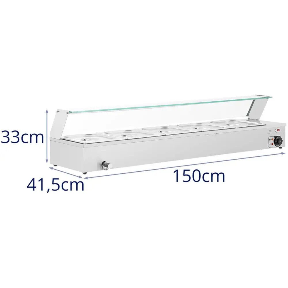 Varmeholdende Matvogn med Varmelampe 5 x Gn 1/2 2000 w