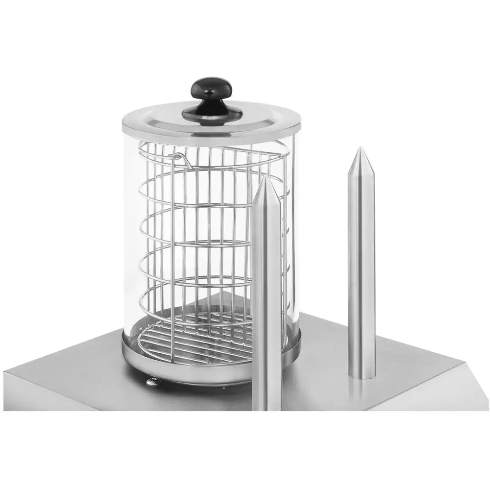 Varmeholder for 30 Pølser med Dampede Pølseboller - Royal Catering Rchw-350-2