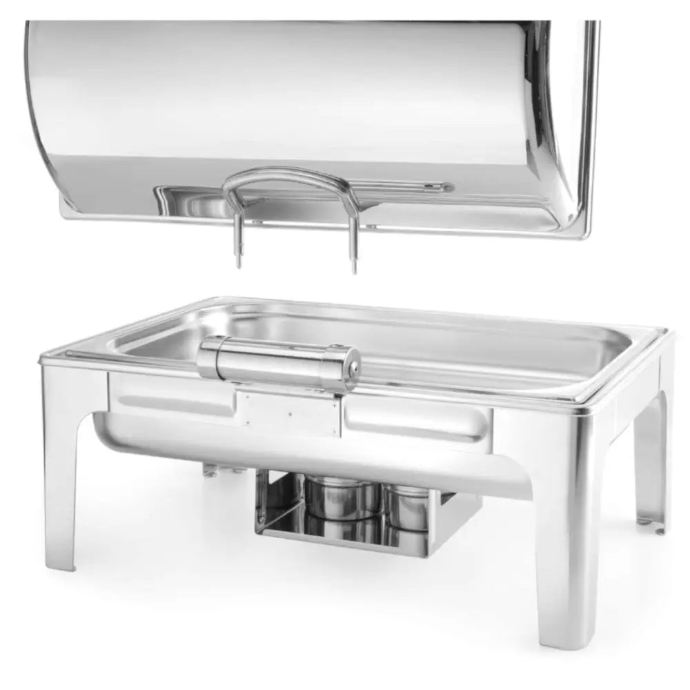 Varmeholder for Mat med Stearinlys i Polert Stål Gn 1/1