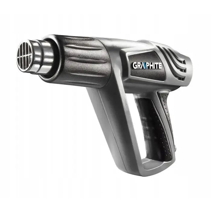 Varmluftspistol Graphite 2000W, sidevisning med ergonomisk håndtak og synlig ventilert frontmunnstykke.