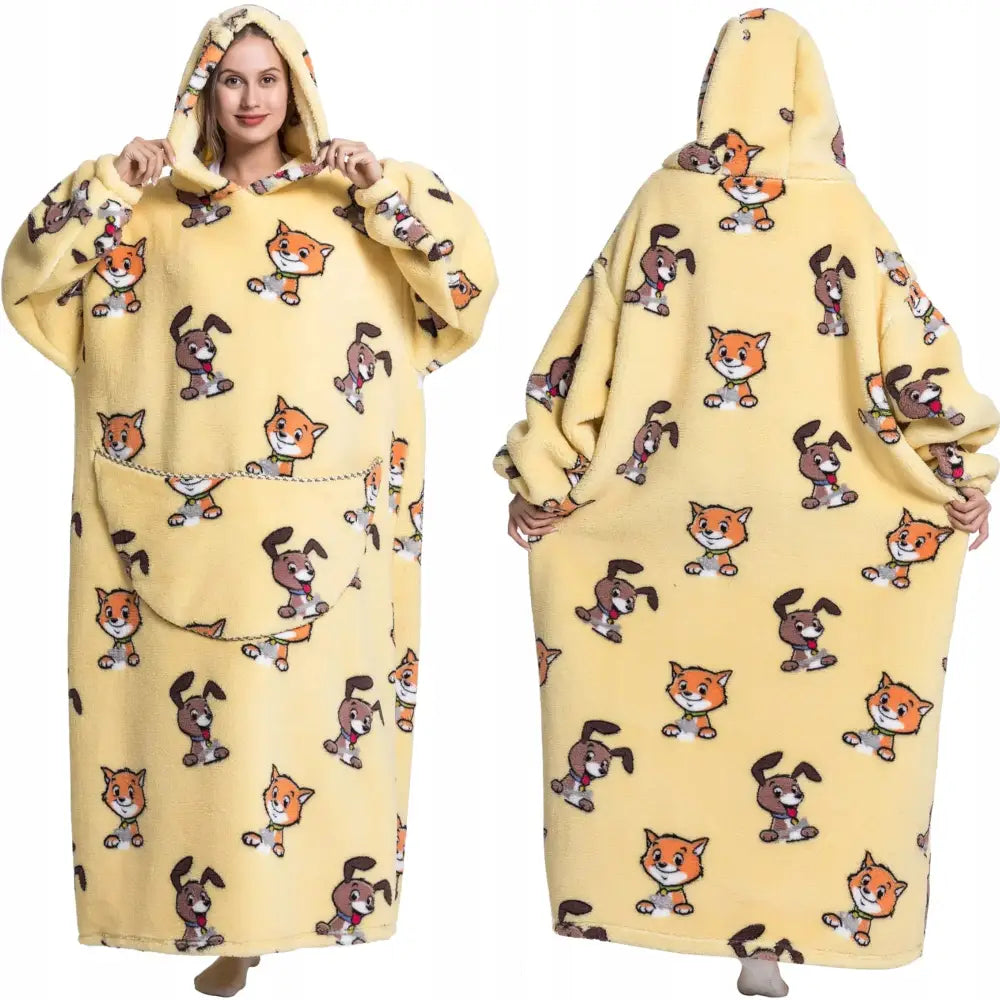 Varmt Teppe med Ermer og Hette - Gavepledd Hoodie