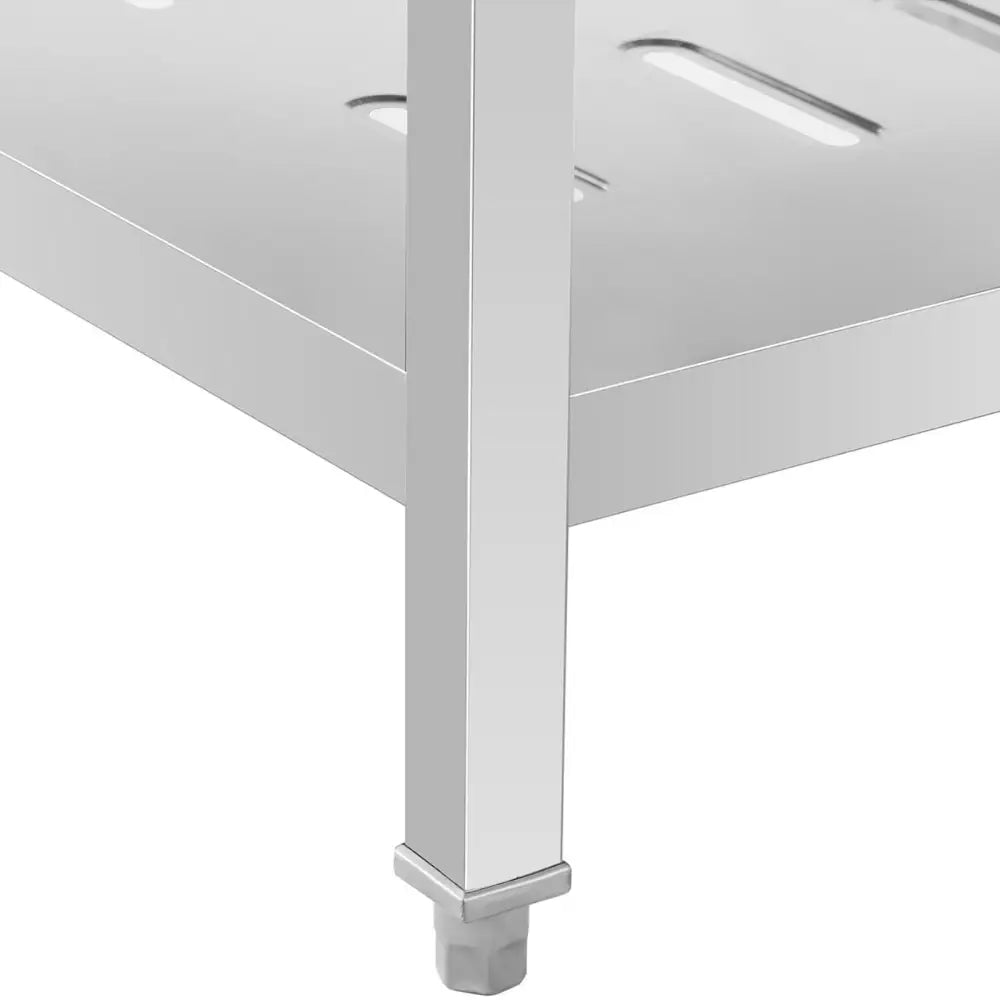 Vaskebasseng i Rustfritt Stål med Hylle Høyre Side 140 x 70 x 94,5 Cm