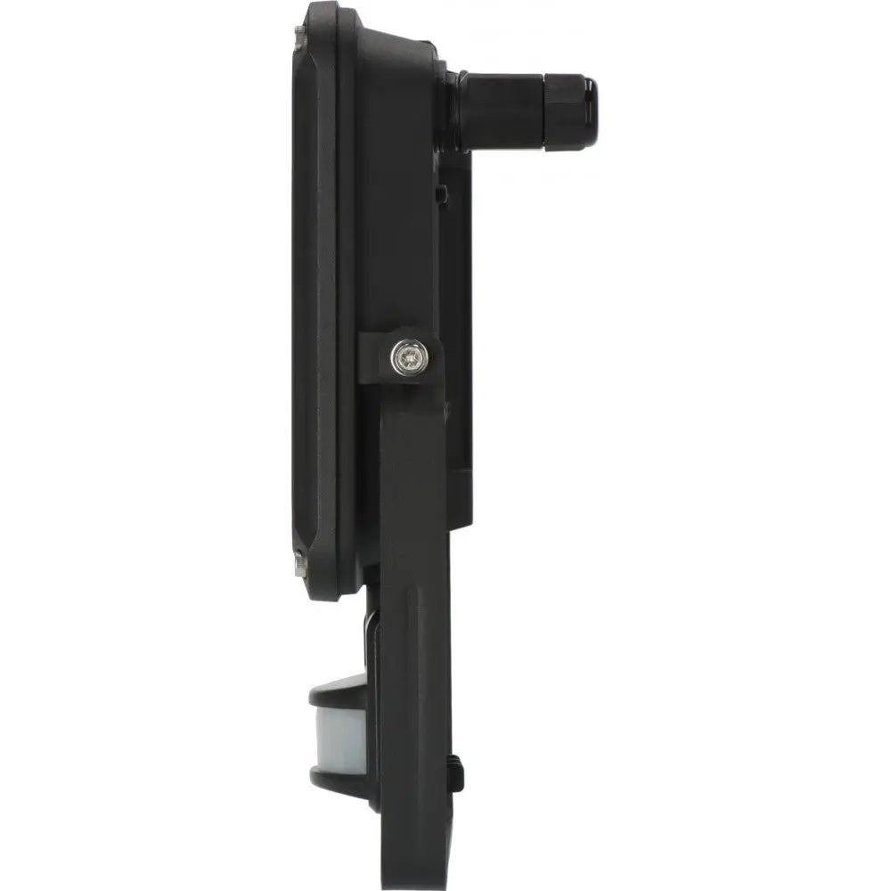 Vegglampe LED JARO 7060 P, sideprofil som fremhever skruedetaljer og hvit sensor nederst på sort ramme.