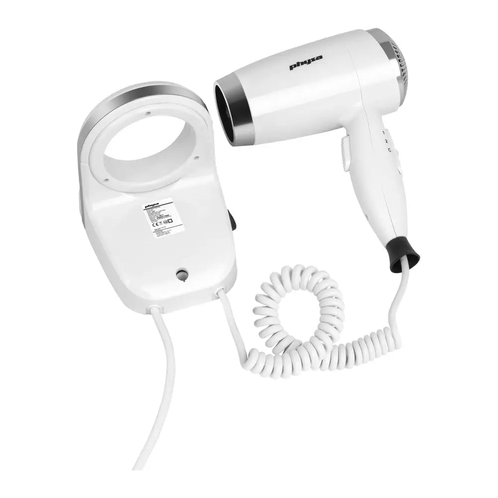 Veggmontert Hvit Hårføner for Hotellbasseng 1600w Physa Pilih