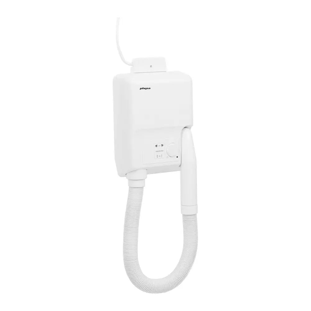 Veggmontert Hvit Hotellbasseng Hårføner 700w Physa Ultime