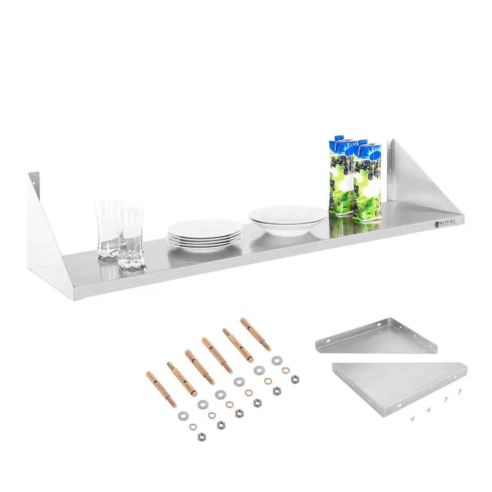 Veggmontert Rustfritt Stål Hylle Enkel 120 Cm