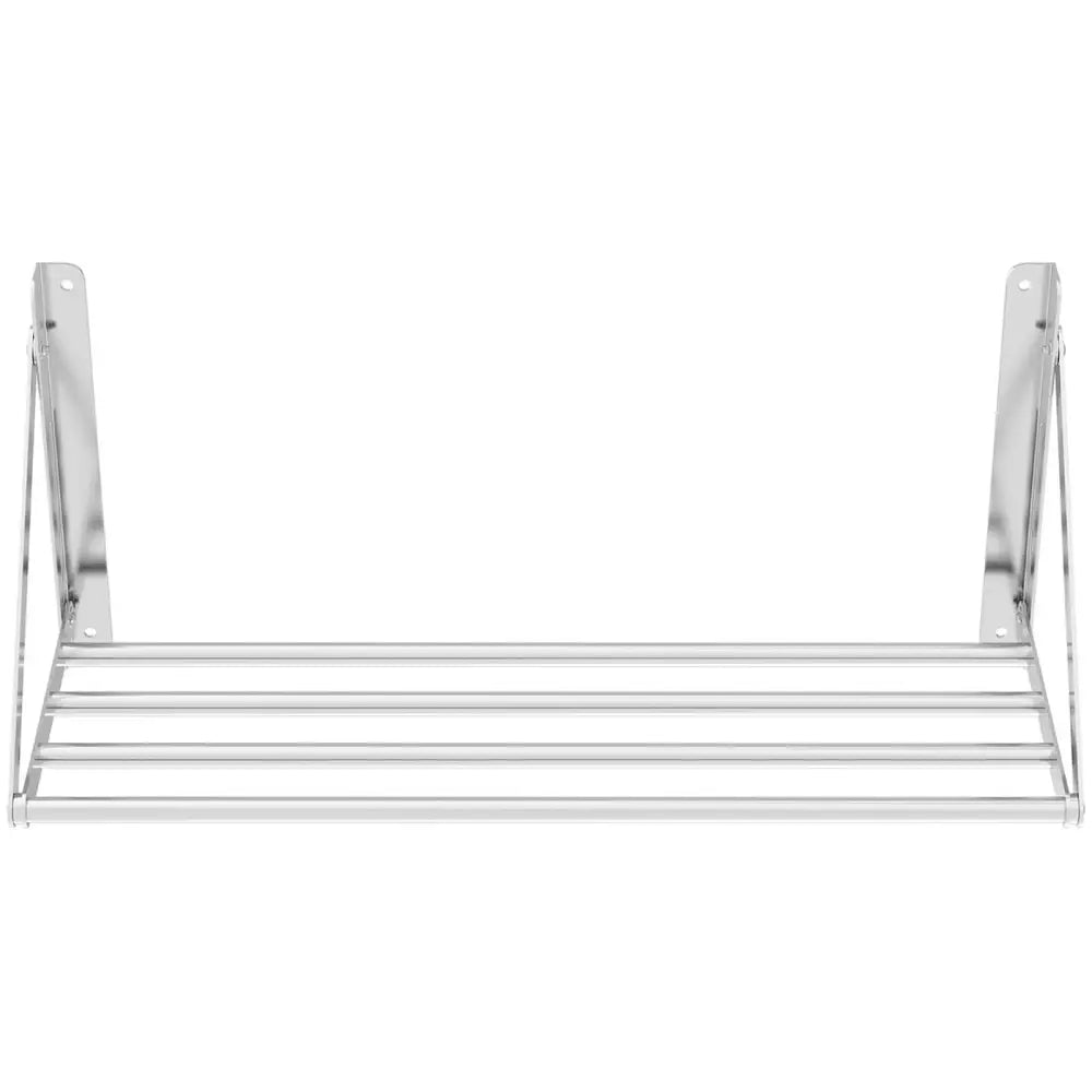 Veggmontert Sammenleggbar Rustfri Stål Hylle Opptil 40 Kg 80 x 30 Cm.