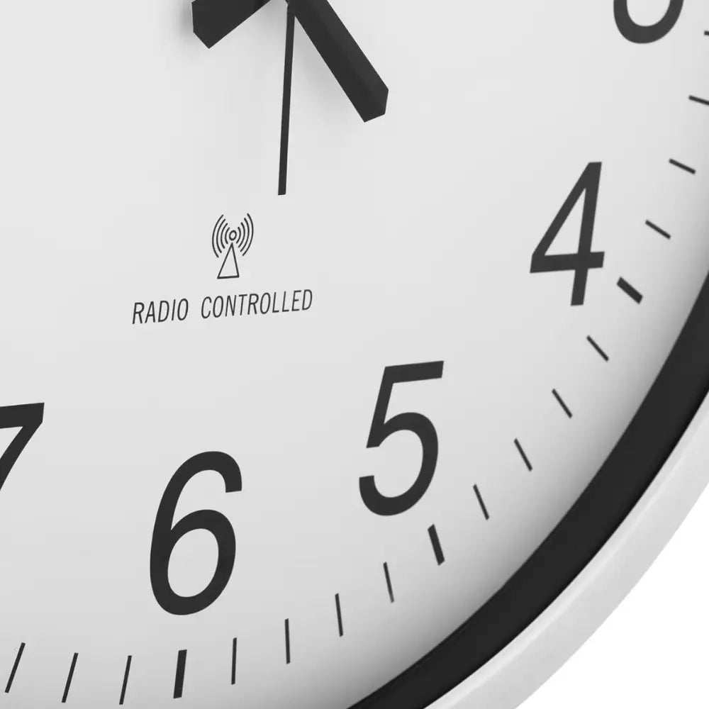 Veggradio Klokke Stor Hvit 50cm Profesjonell Utseende