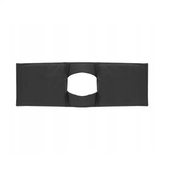 Vektvest 16kg, sort rektangulær pute med sentralt hull, sett ovenfra mot hvit bakgrunn.