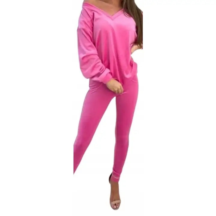 Velur Treningssett Rosa