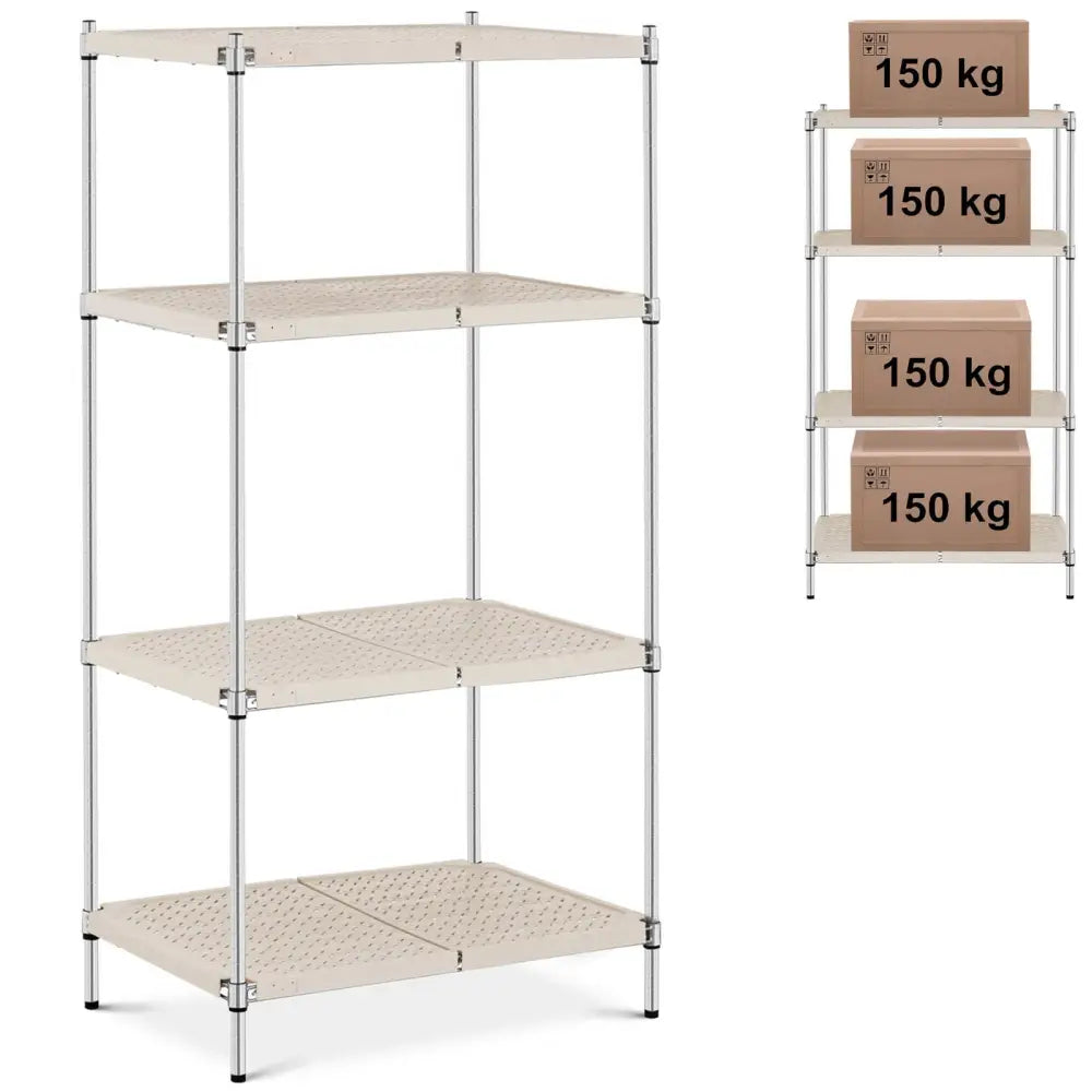 Verksted Hylle med 4 Hyller og Toppdekselet Opptil 600 Kg 90x60x180 Cm