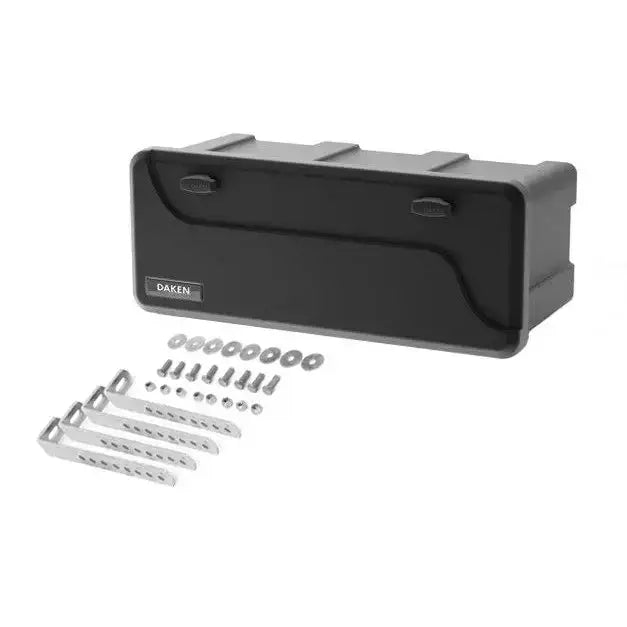 Verktøykasse med håndtak Blackit 750, sort plast med strukturert overflate og solid bærehåndtak.