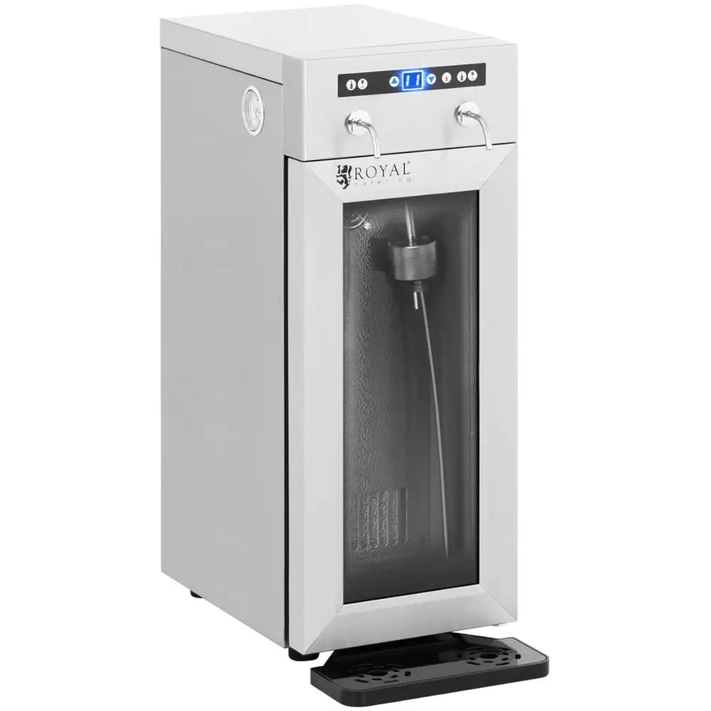 Vin-dispenser med Kjøleskap for 2 Flasker - Sølv